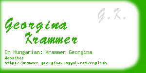 georgina krammer business card